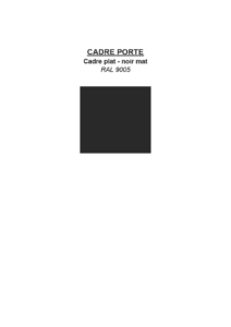 Cadre plat - noir mat RAL9005
