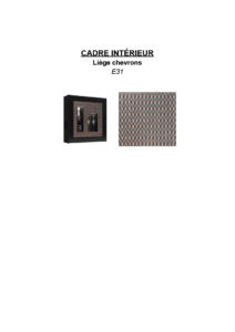 Cadre Vin 1 bouteilles + 2 verres (QV12) Liège chevrons E31